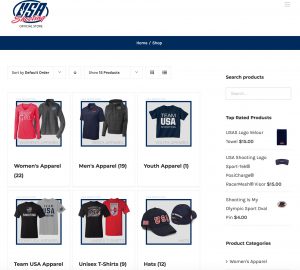 USA Shooting Store redesigned by Trost Marketing